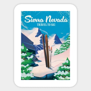 Sierra Nevada Ski poster Sticker